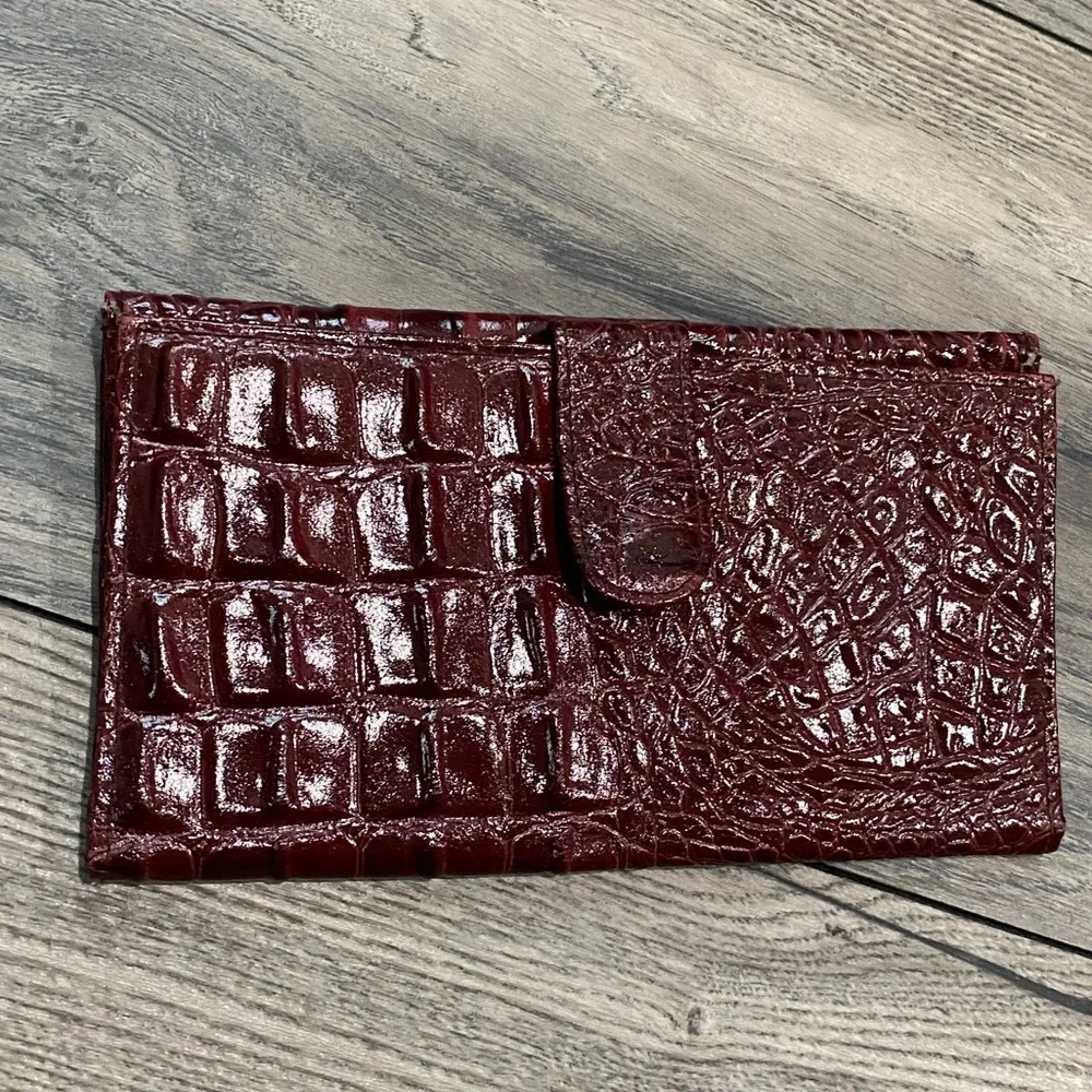 Vintage Genuine leather burgundy wallet - Picture 2 of 8